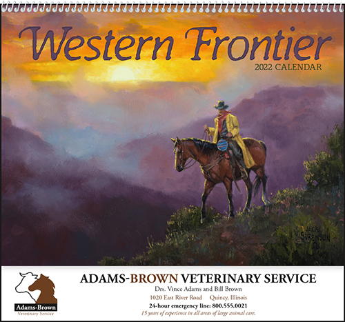The Western Frontier Spiral Bound Wall Calendar for 2022